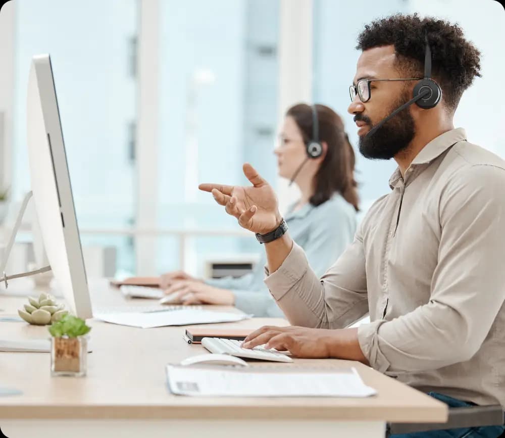 Customer support team providing reliable commercial service